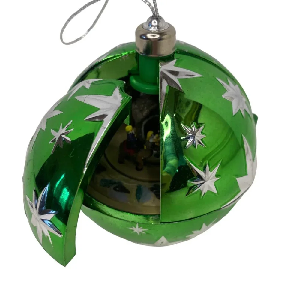 Mr. Christmas musical motion nativity ornament wind up diorama 3.5